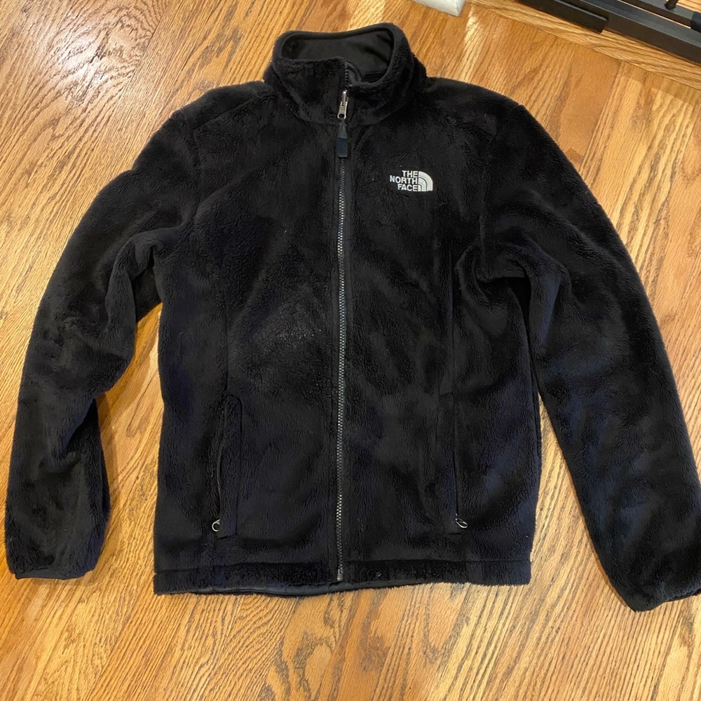 Black North Face Plush Fleece Jacket
